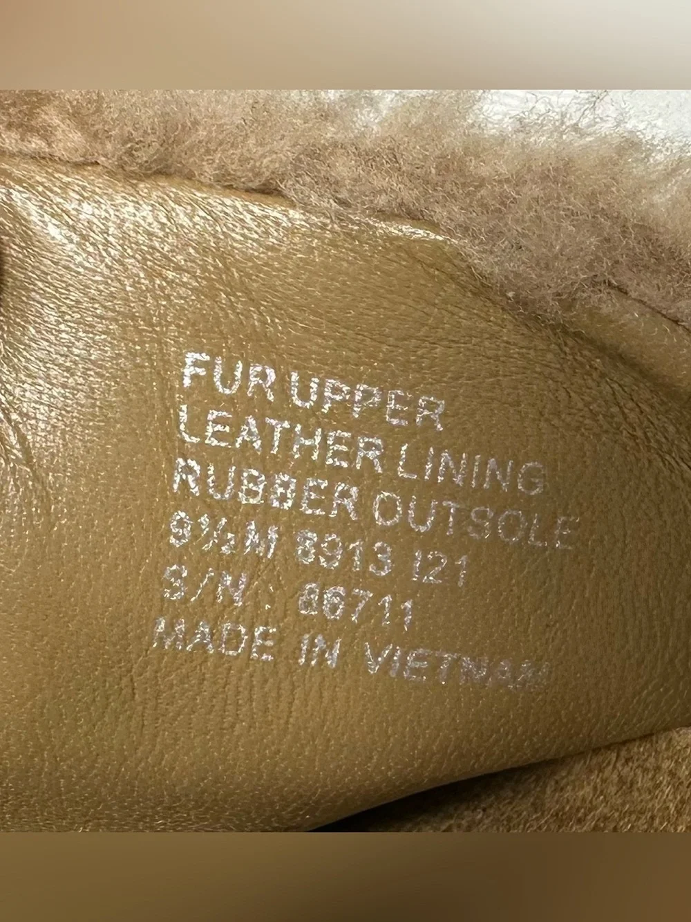 Tory Burch Slides Size 9.5 Double T Logo Shearling Flatform Almond Sherpa Cork